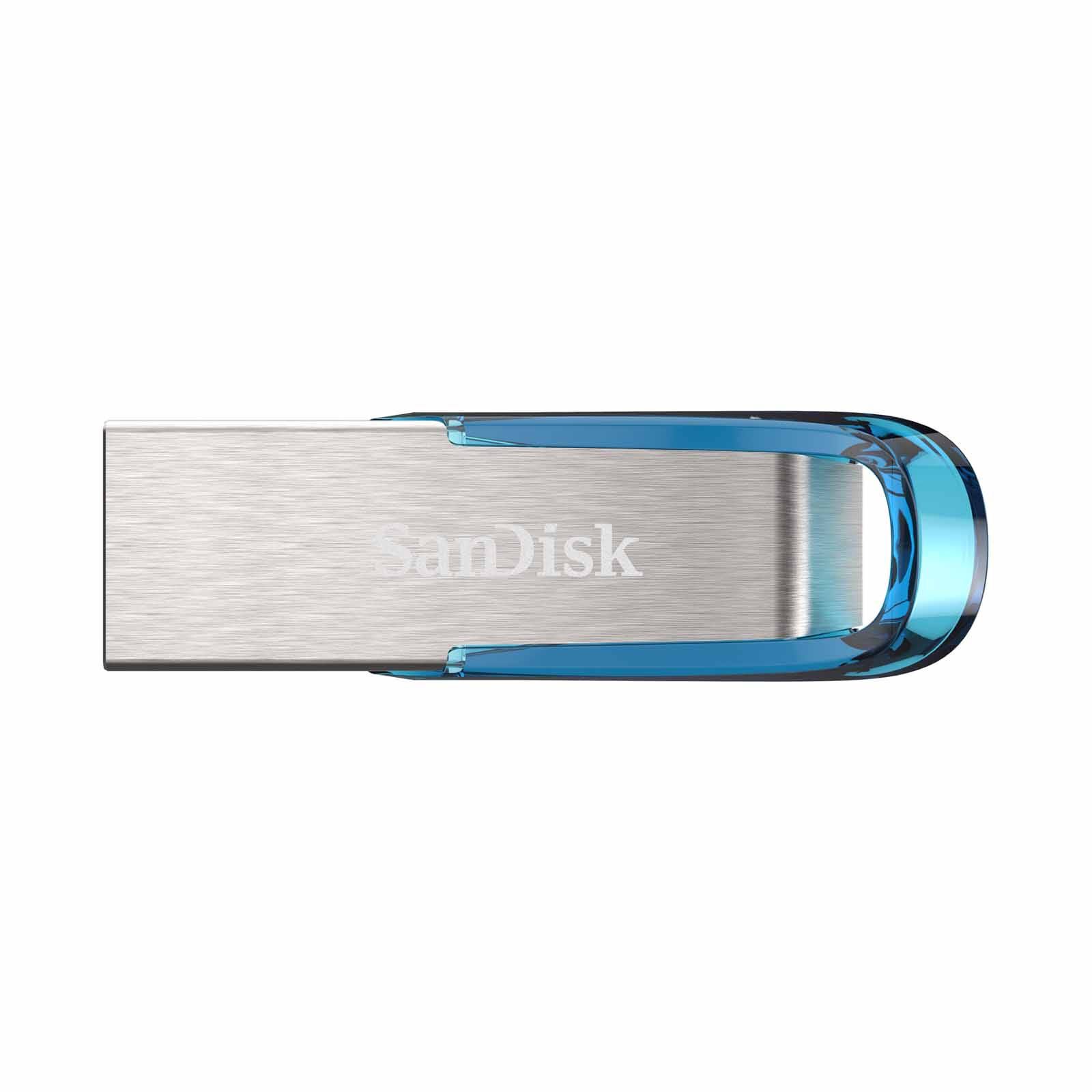 SANDISK Ultra Flair Usb 3.0, 32gb Flash Drive, Tropical Blue, Metal Casin SDCZ73-032G-G46B