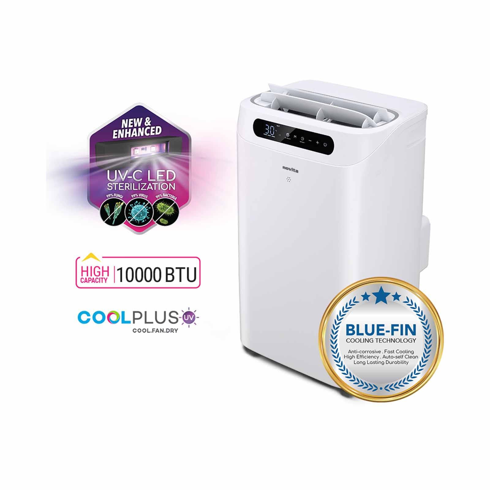 NOVITA 3-in-1 Portable Air Conditioner (10k Btu) NAC10000UV-I-image 5