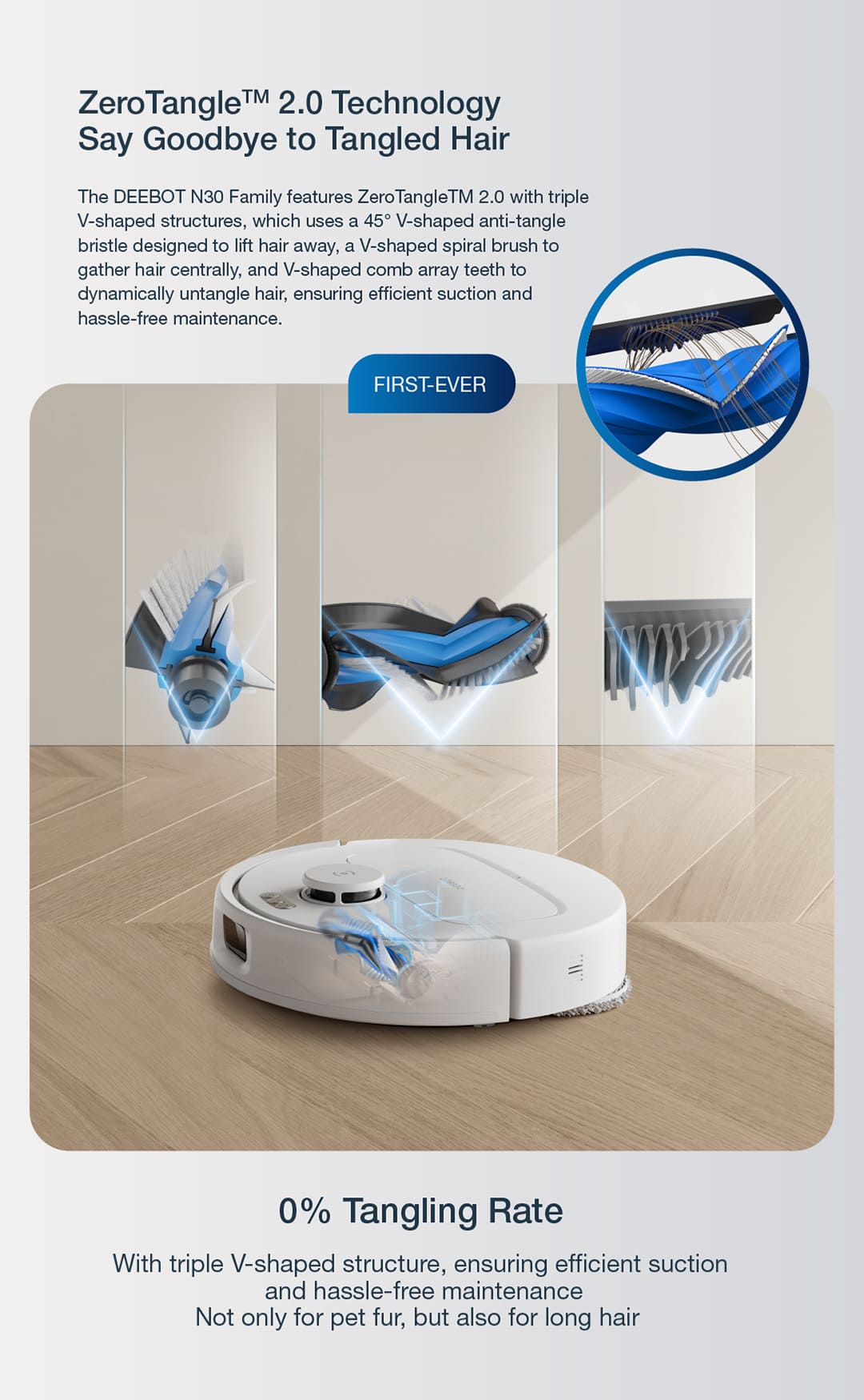 Zero Tangle™ 2.0 Technology Say Goodbye to Tangled Hair