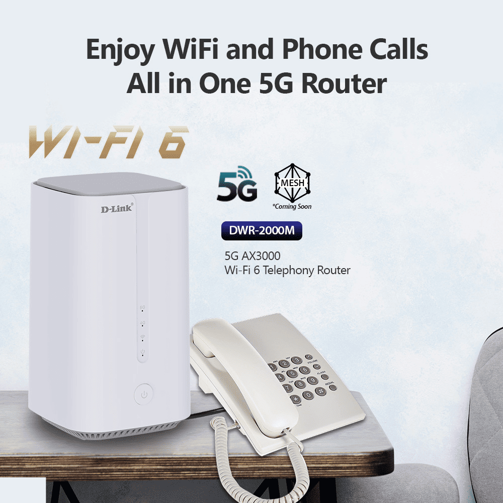 Enjoy WiFi and Phone Calls All in One 5G Router