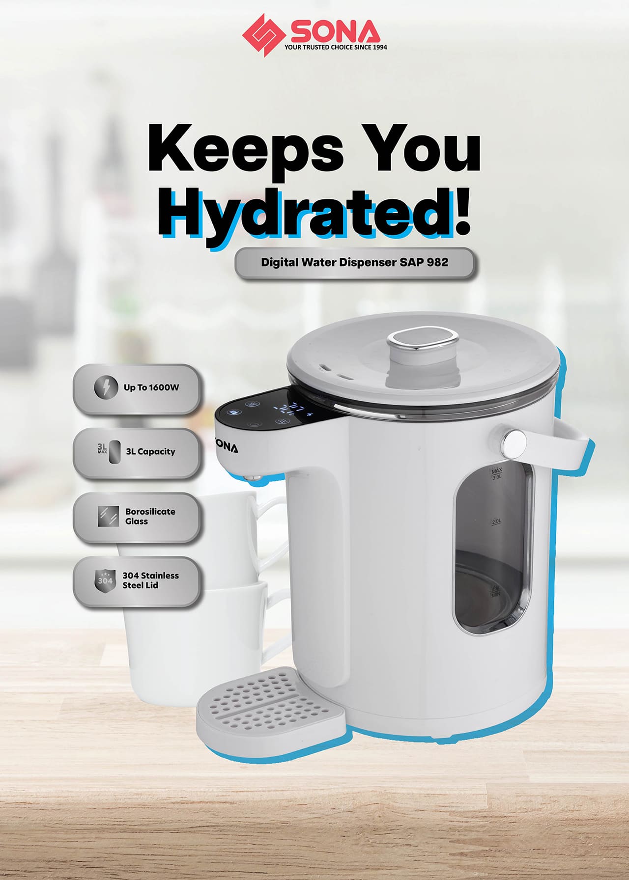Digital Water Dispenser SAP 982
