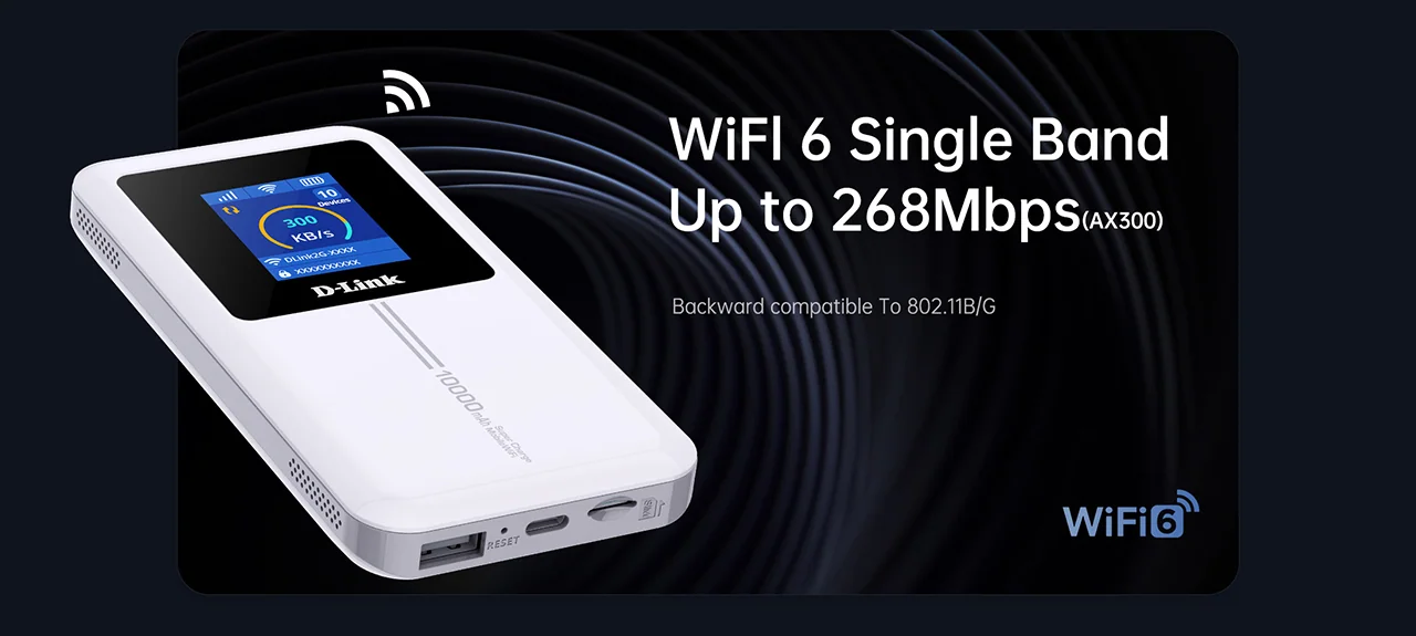 WiFI 6 Single Band Up to 268MbpS(Ax300)