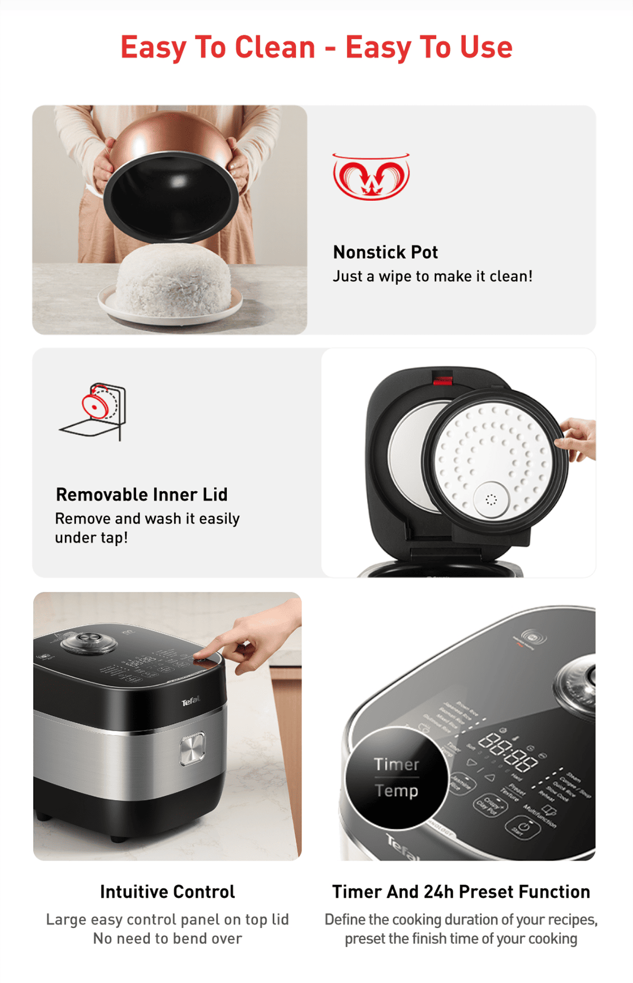 Easy To Clean - Easy To Use