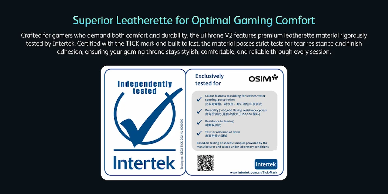 Superior Leatherette for Optimal Gaming Comfort