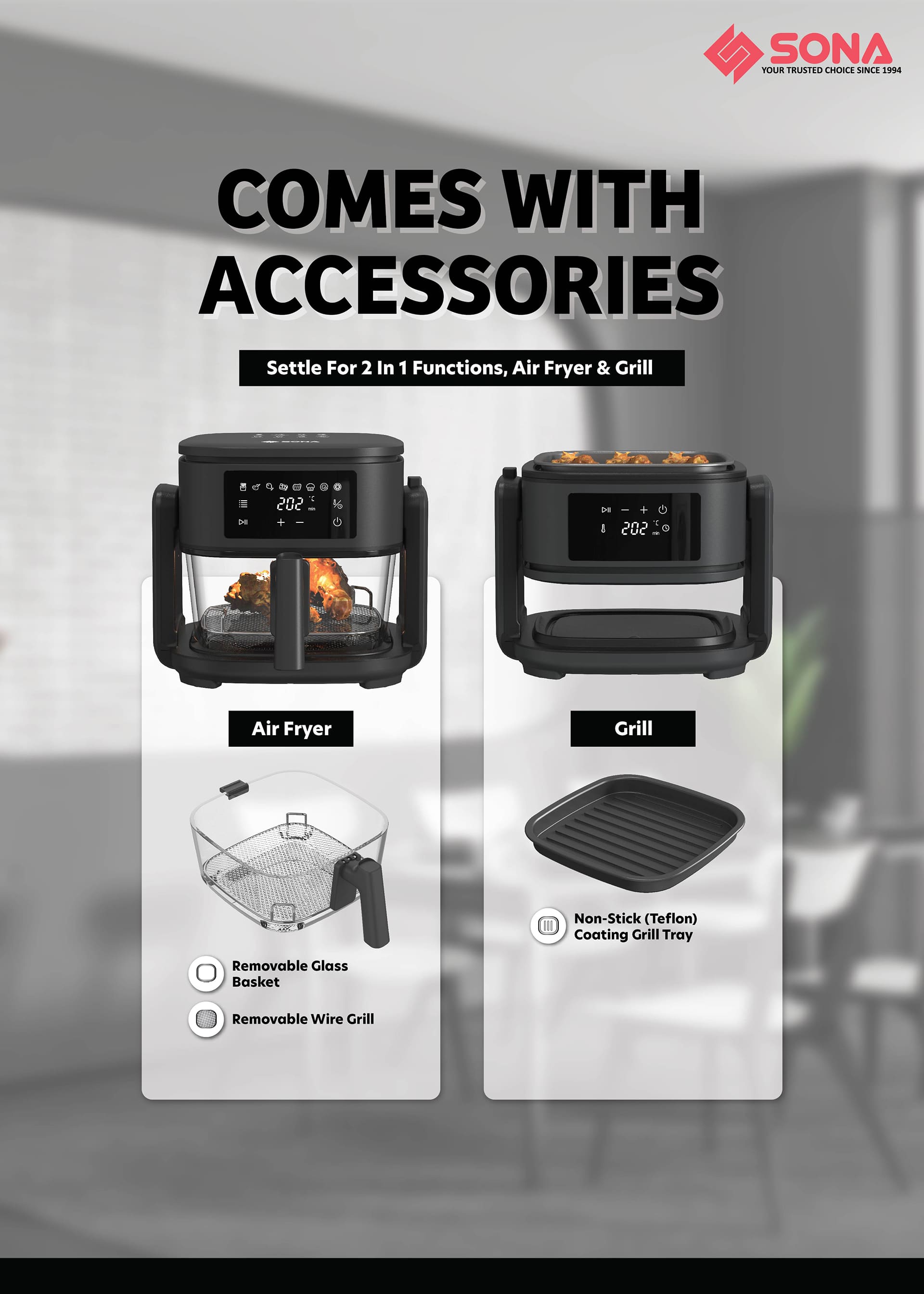 COMES WITH ACCESSORIES