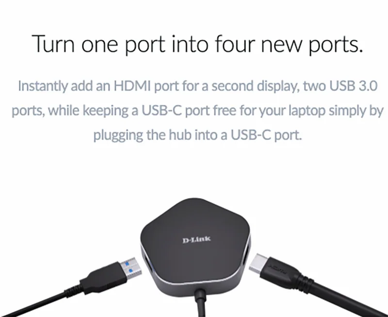 Turn one port into four new ports.