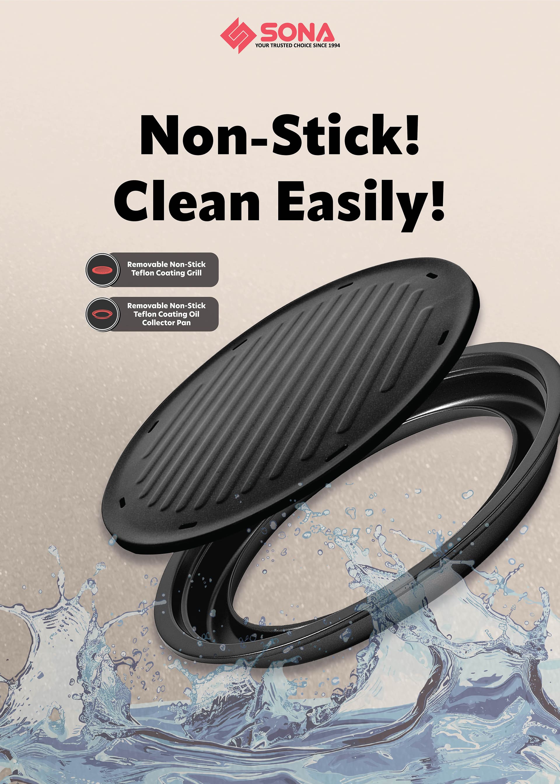 Non-Stick! Clean Easily!
