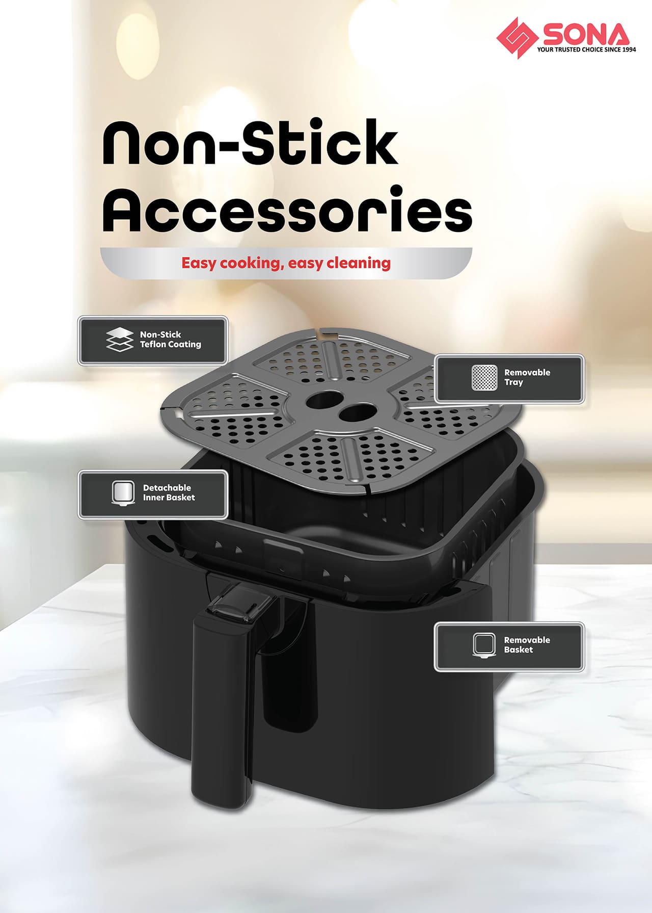 Easy cooking, easy cleaning