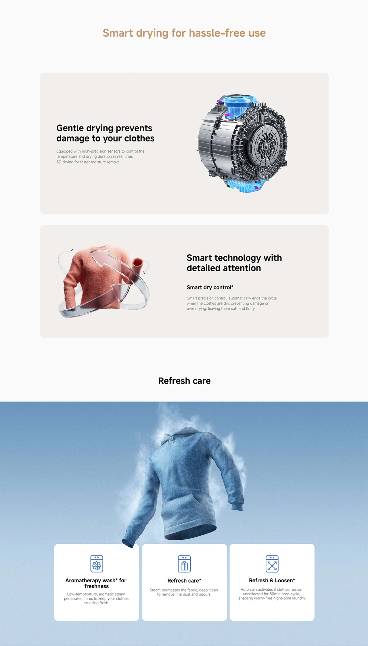 Smart drying for hassle-free use