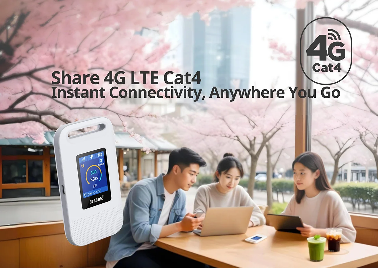 Share 4G LTE Cat4 Instant Connectivity, Anywhere You Go