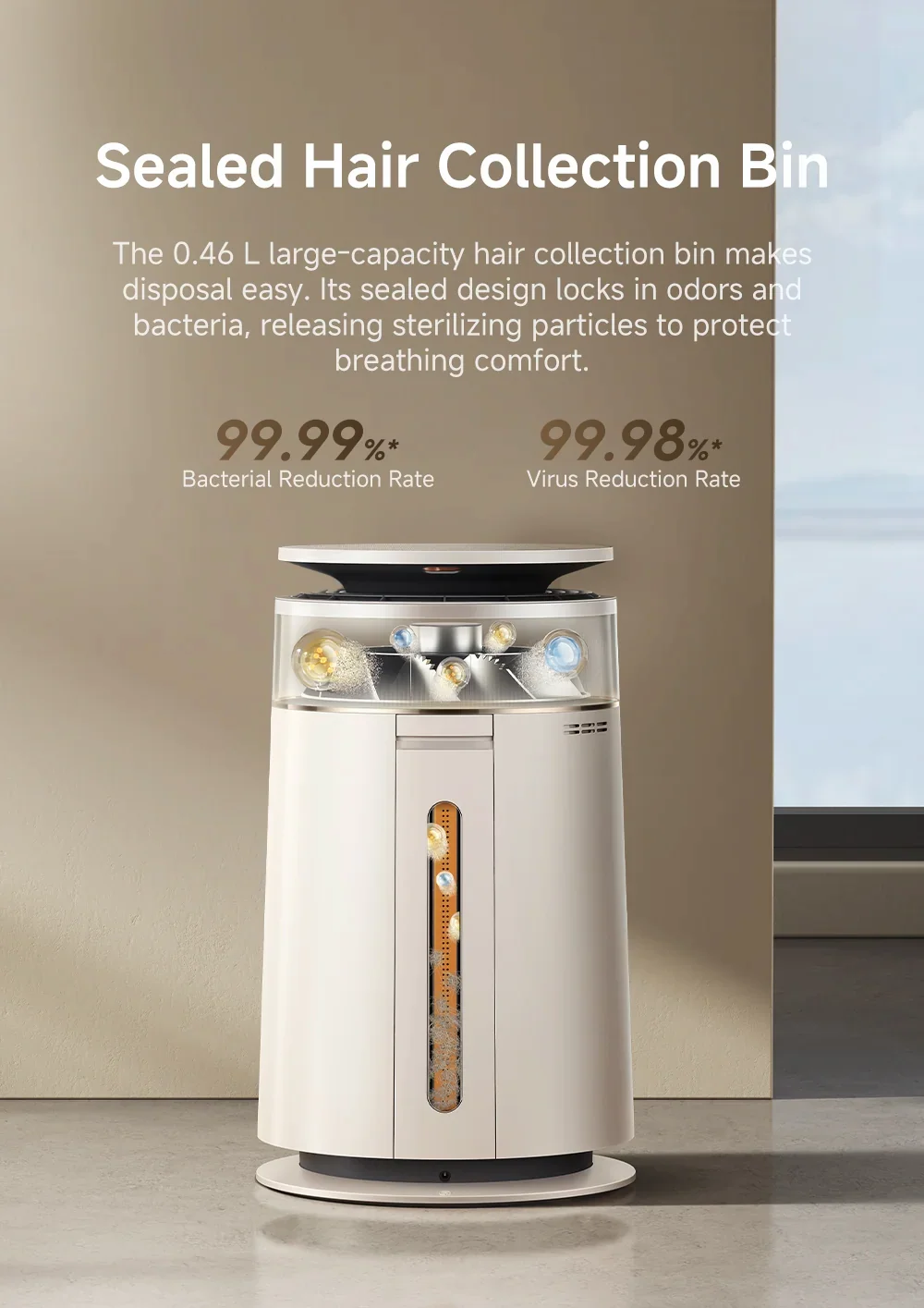 Sealed Hair Collection Bin
