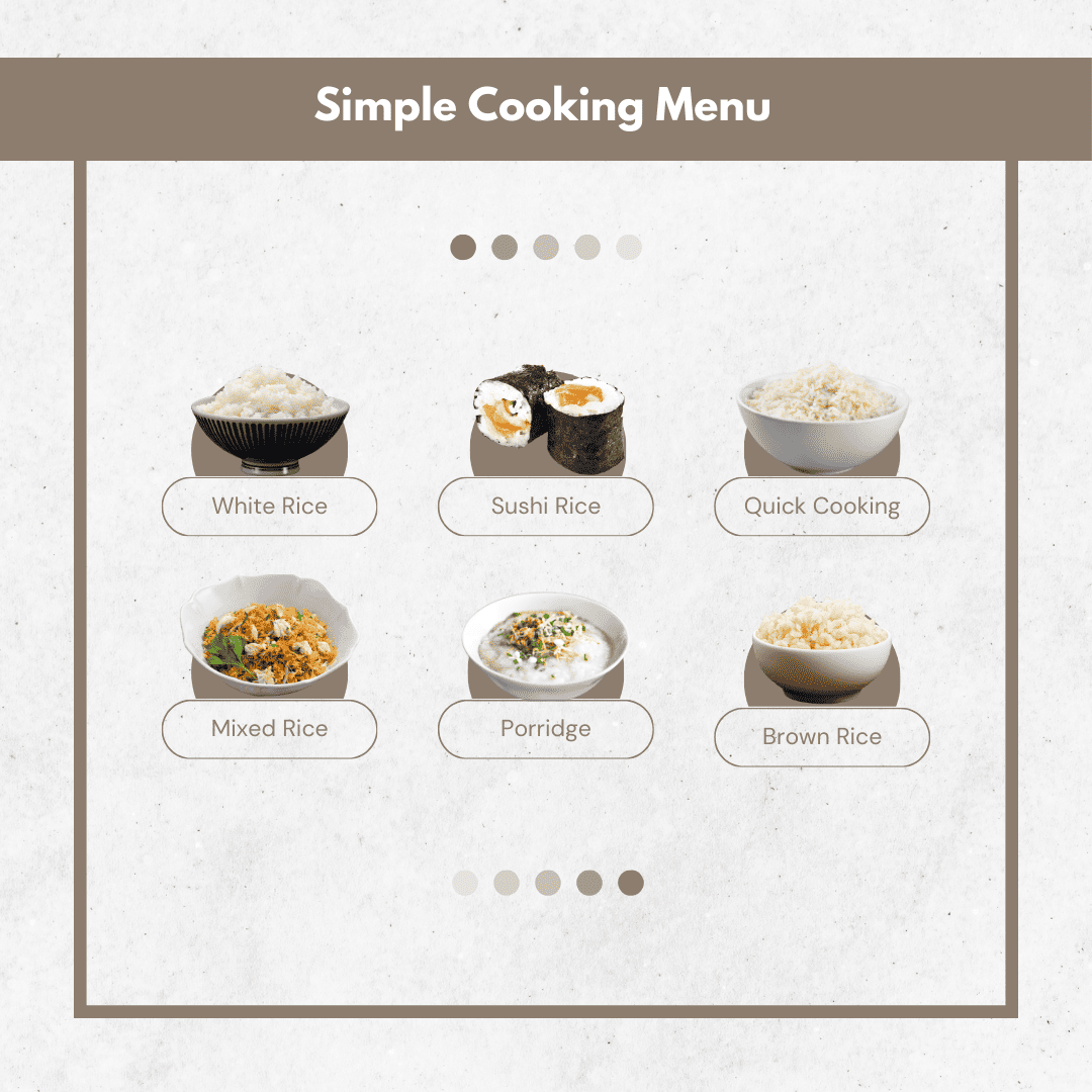 Simple Cooking Menu