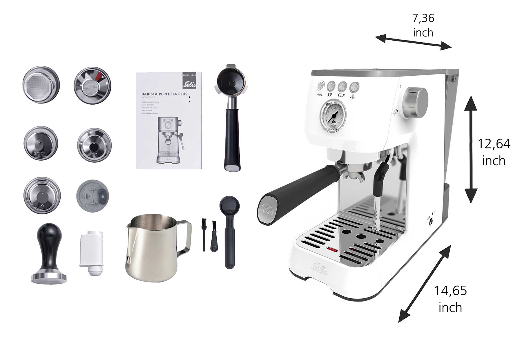 Dimensions of Solis Barista Perfetta Plus Black