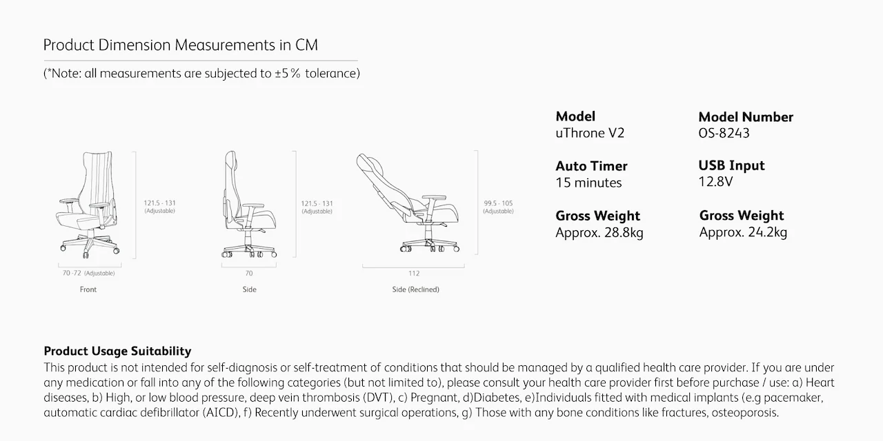Product Dimension Measurements in CM
