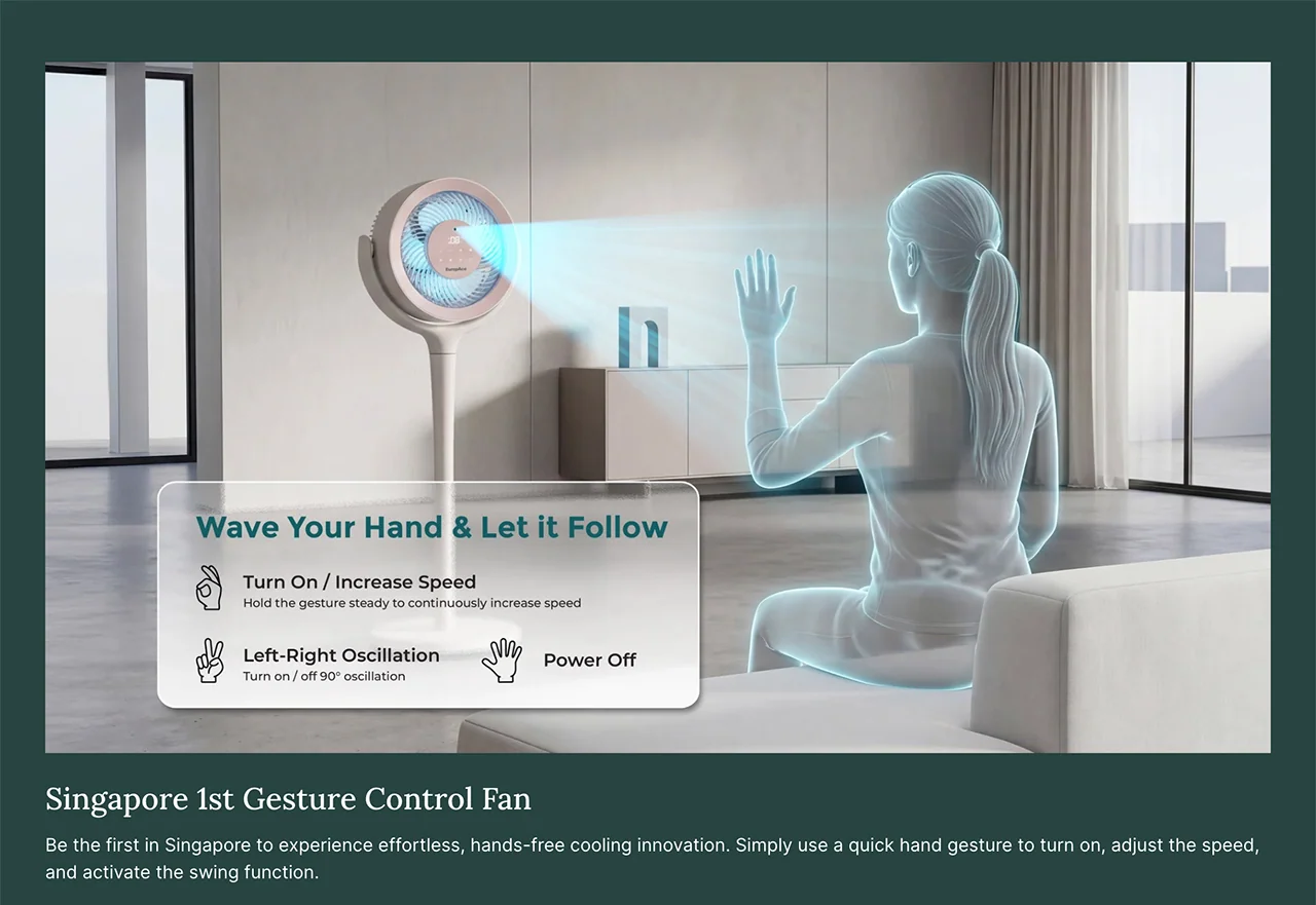 Singapore 1st Gesture Control Fan