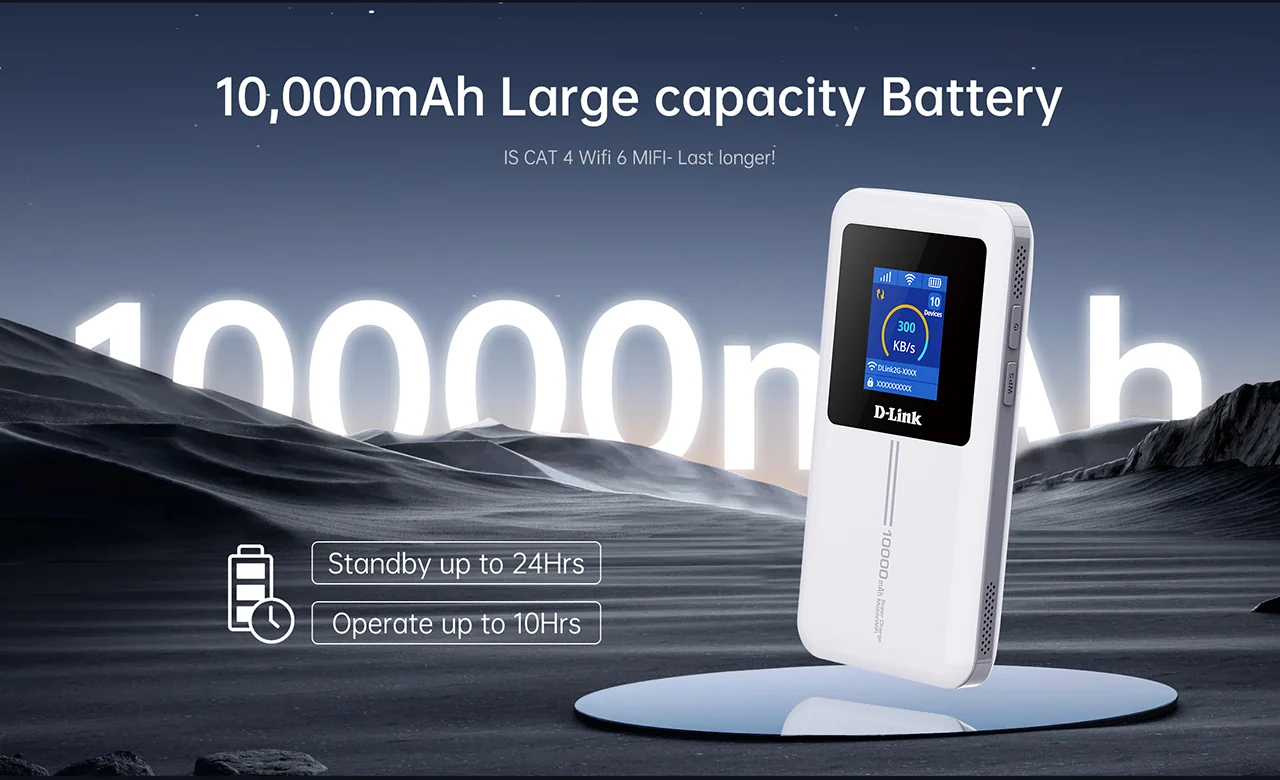 10,000mAh Large capacity Battery