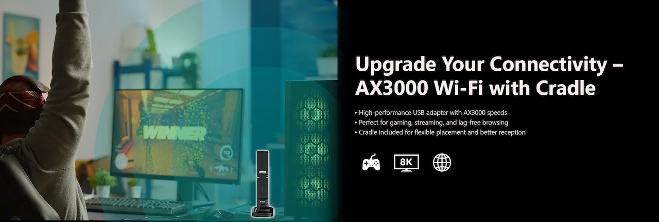 Upgrade Your Connectivity - AX3000 Wi-Fi with Cradle