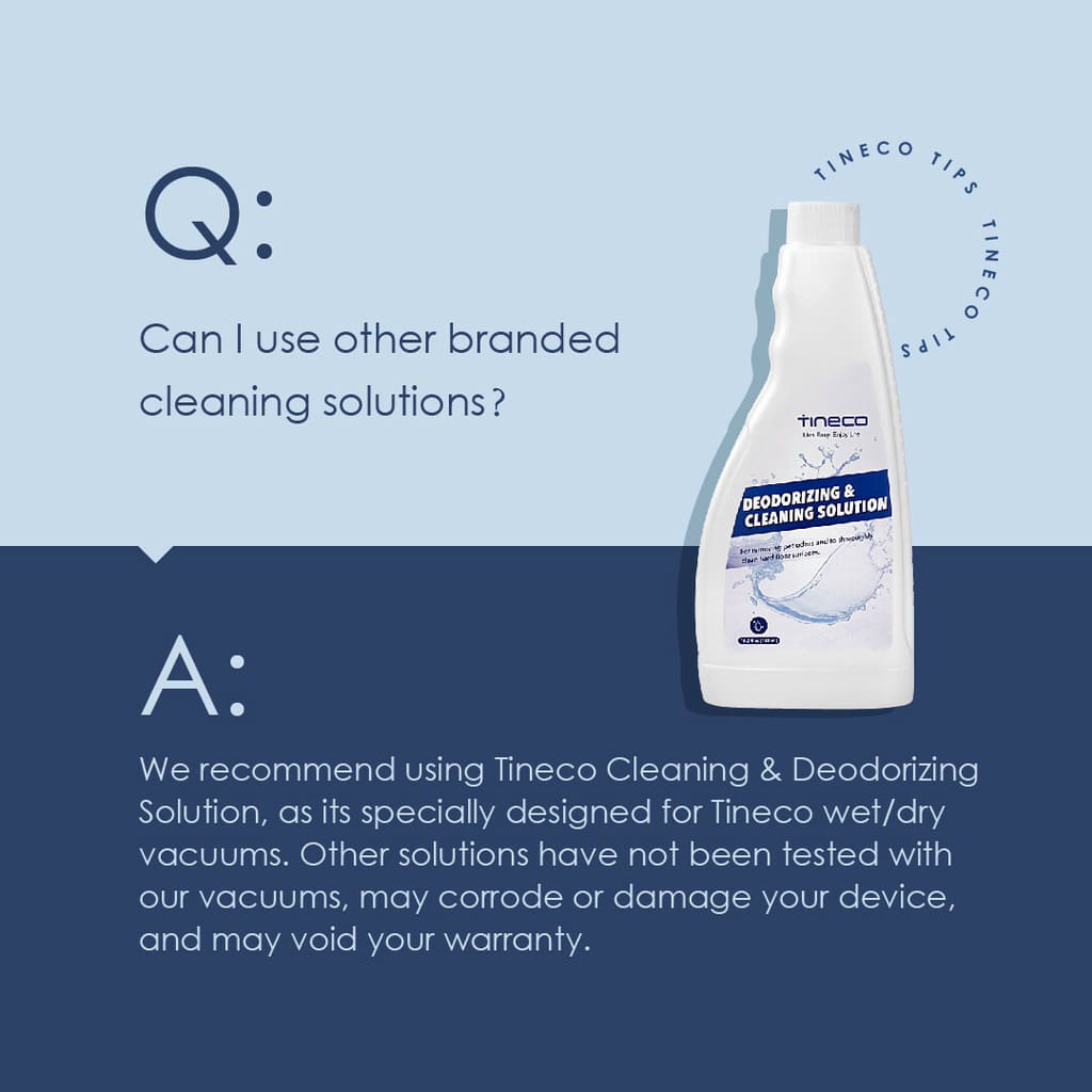 Can I use other branded cleaning solutions?