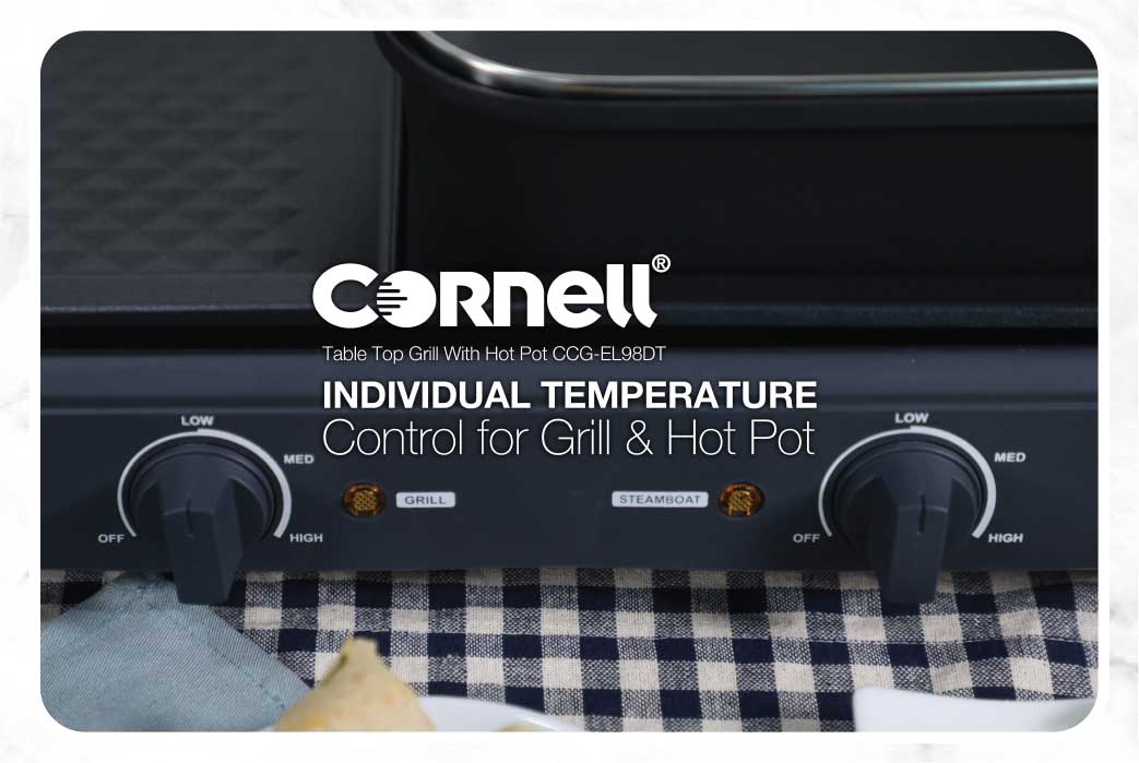 Individual Temperature Control for Grill & Hot Pot