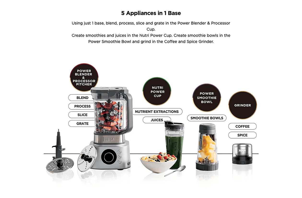 5 Appliances in 1 Base