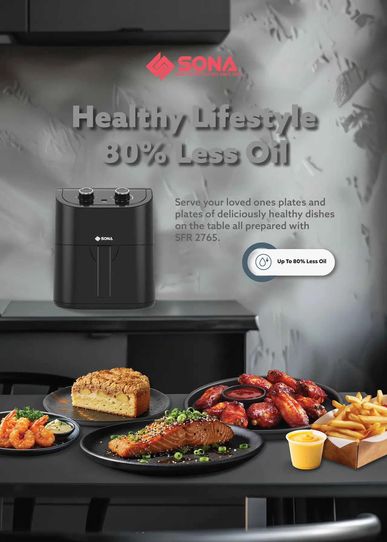 Healty Lifestyle 80% Less Oil