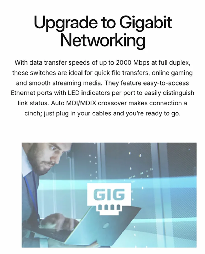 Upgrade to Gigabit Networking