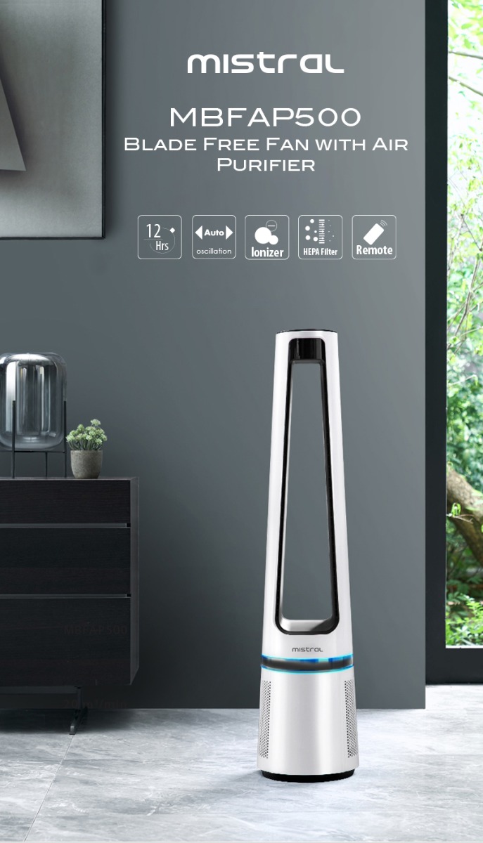 Blade Free Fan With Air Purifier