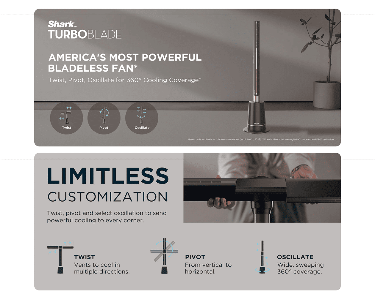 AMERICA'S MOST POWERFUL BLADELESS FAN*