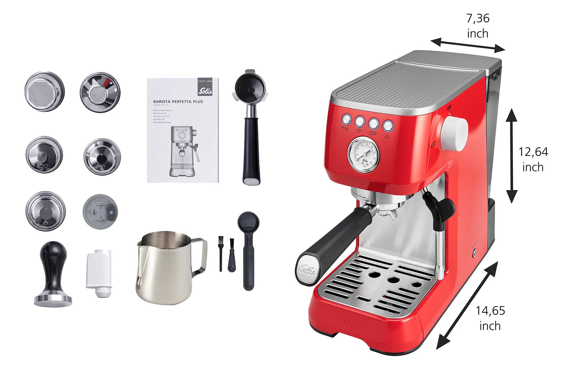 Dimensions of Solis Barista Perfetta Plus Black
