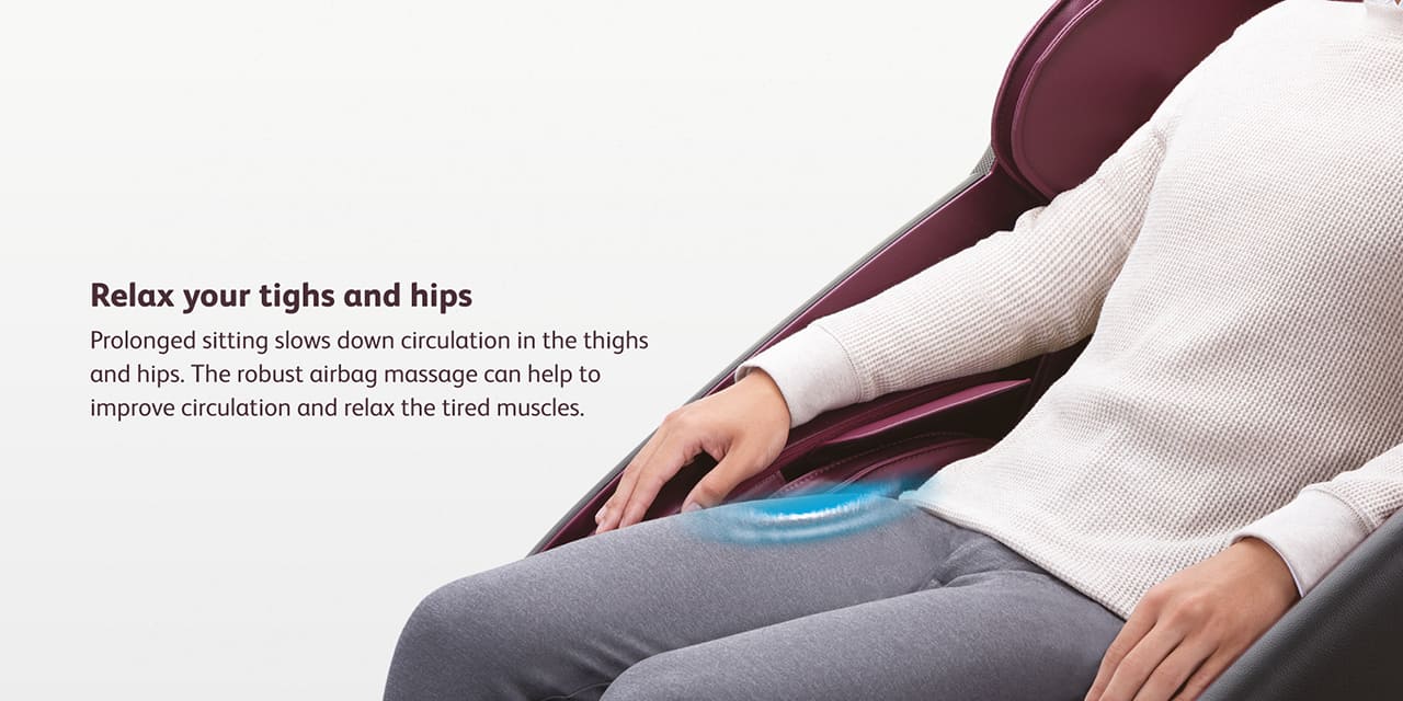 Relax your thighs and hips