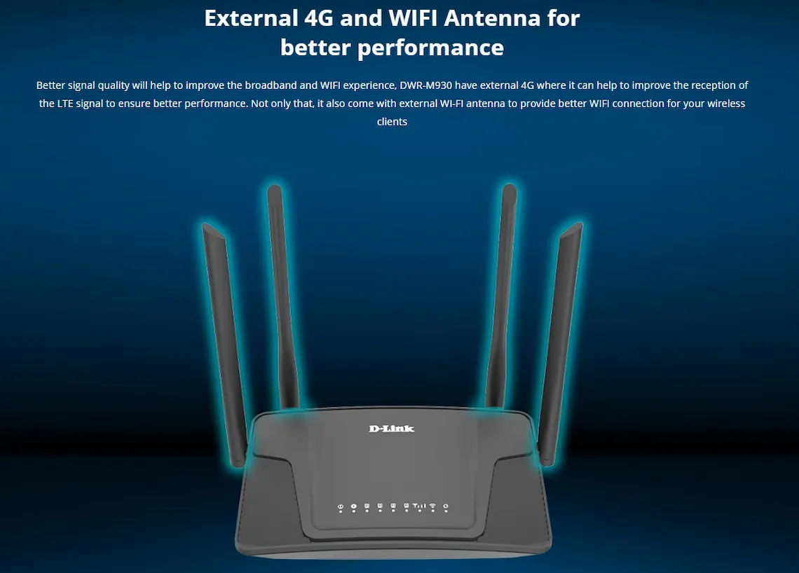 External 4G and WIFI Antenna for better performance